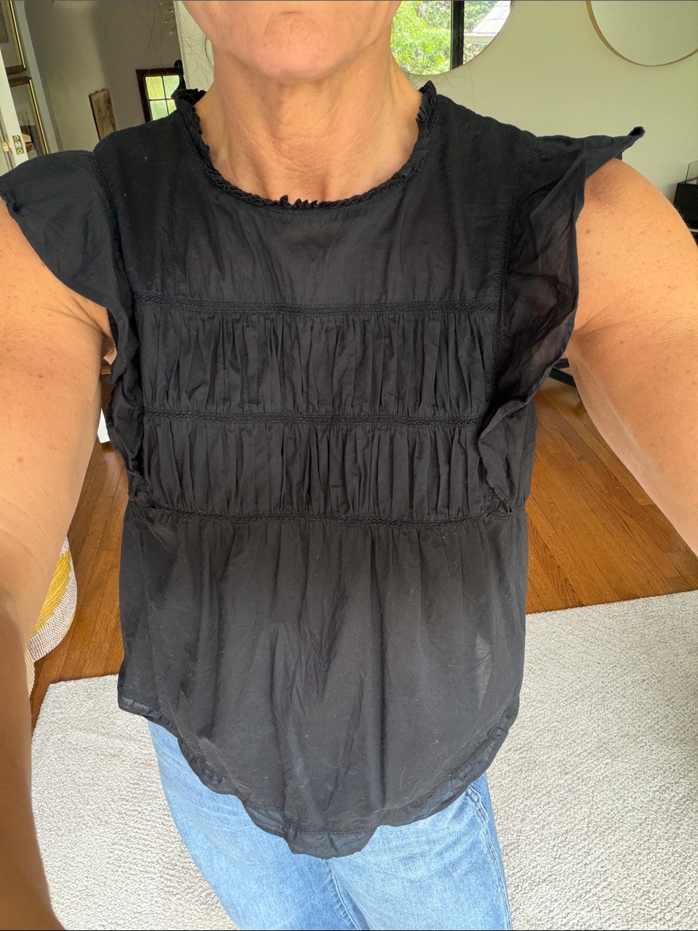Rails flutter sleeve women’s black Blouse